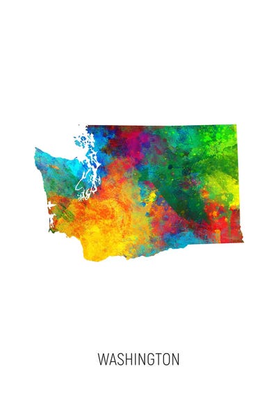 Washington: Washington Map by Michael Tompsett