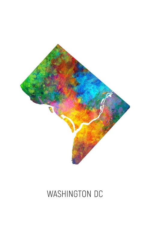 Washington Dc Map by Michael Tompsett wall art