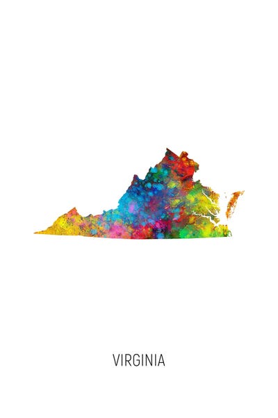 Virginia: Virginia Map by Michael Tompsett