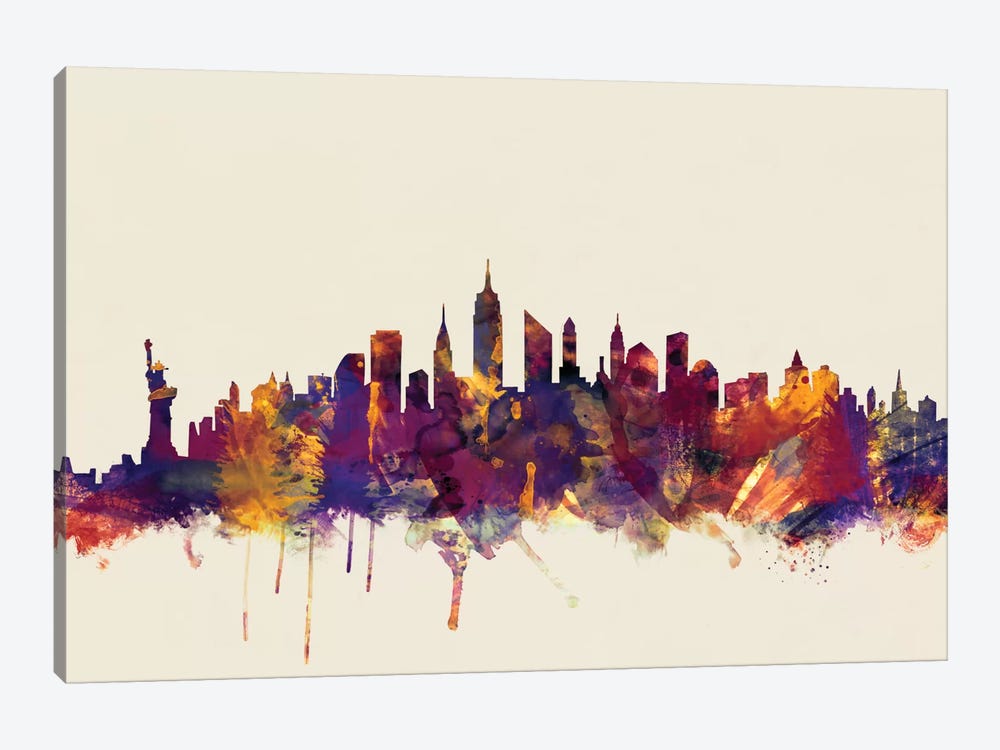 New York City, New York, USA II On Beige by Michael Tompsett 1-piece Art Print
