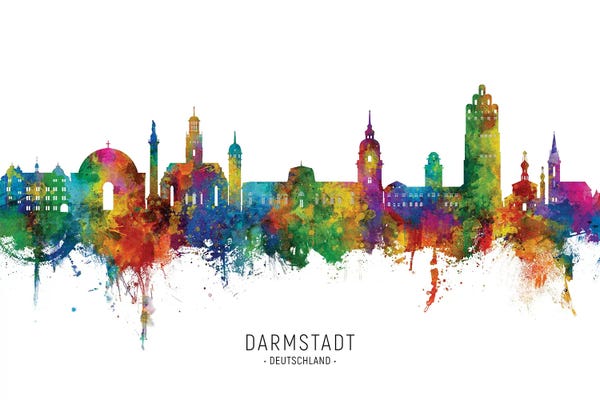 Germany: Darmstadt Deutschland Skyline by Michael Tompsett