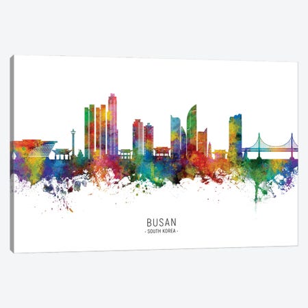 Busan South Korea Skyline Canvas Print #MTO3657} by Michael Tompsett Canvas Print