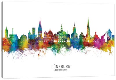 Luneburg Deutschland Skyline Canvas Art Print - Michael Tompsett