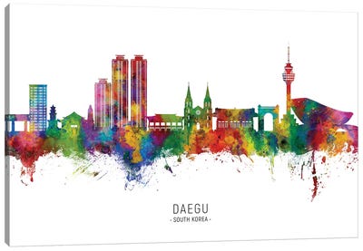Daegu South Korea Skyline Canvas Art Print - Michael Tompsett