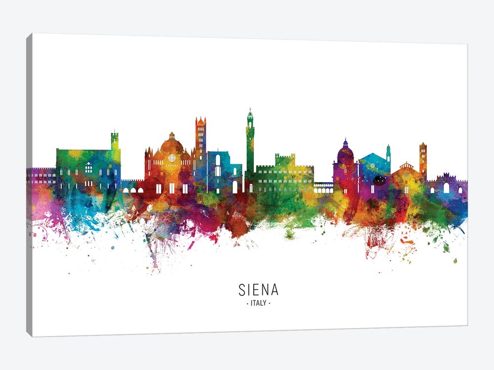 Siena Italy Skyline by Michael Tompsett 1-piece Canvas Art Print