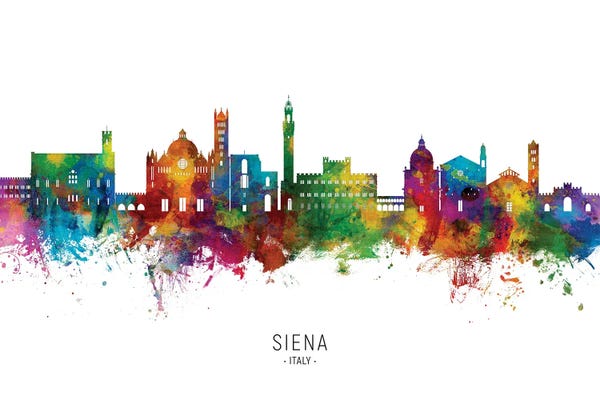 Siena: Siena Italy Skyline by Michael Tompsett