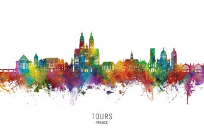 Tours France Skyline by Michael Tompsett canvas print