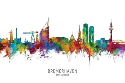 Bremerhaven Skyline by Michael Tompsett art print