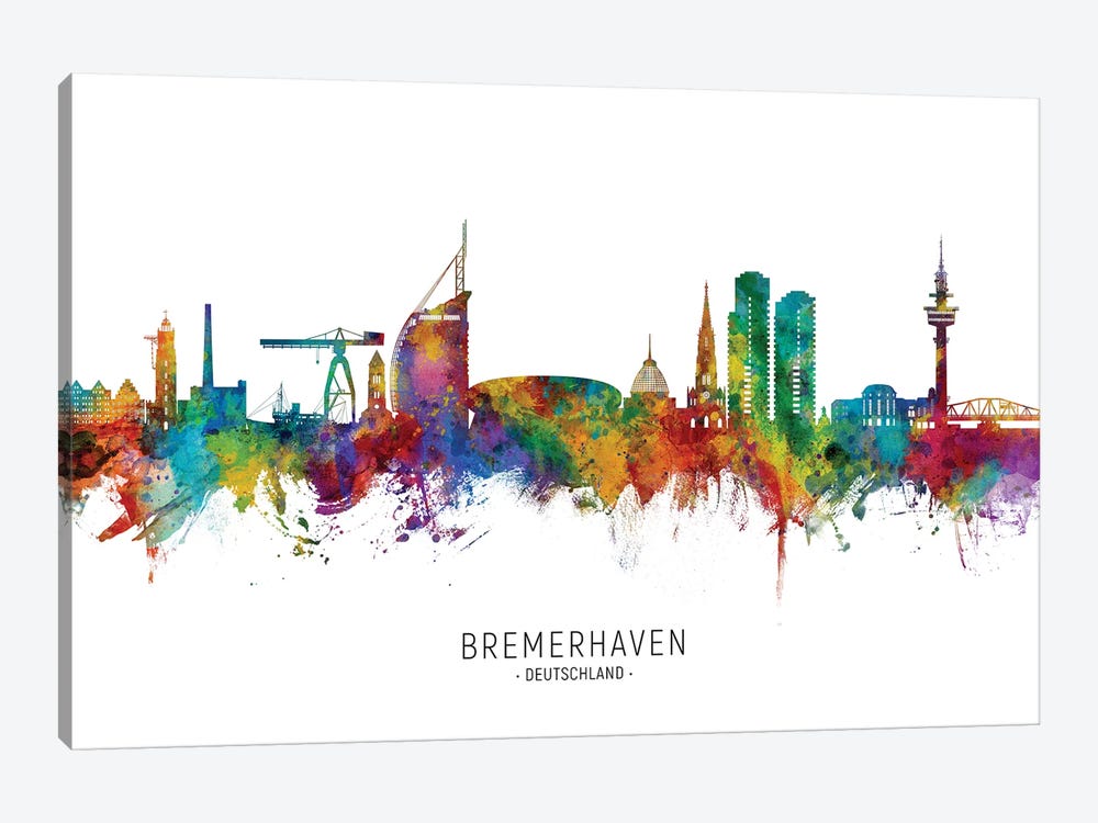 Bremerhaven Skyline by Michael Tompsett 1-piece Canvas Artwork