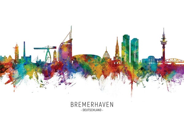 Germany: Bremerhaven Skyline by Michael Tompsett