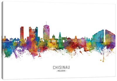 Chisinau Moldova Skyline Canvas Art Print - Michael Tompsett