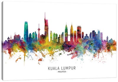 Kuala Lumpur Malaysia Skyline Canvas Art Print - Michael Tompsett