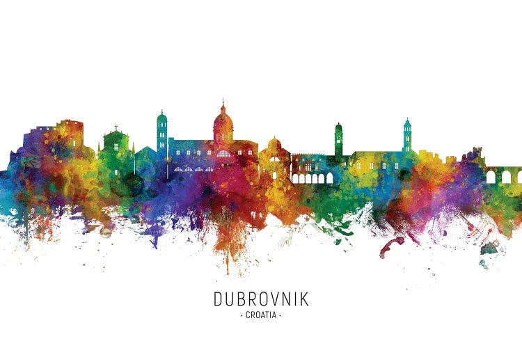 Dubrovnik Croatia Skyline City Name