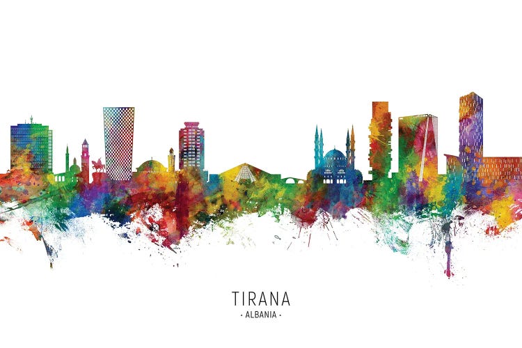 Tirana Albania Skyline City Name