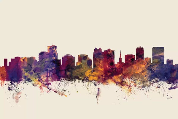 Orlando: Orlando, Florida, USA On Beige by Michael Tompsett