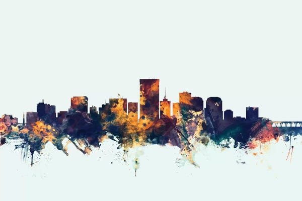 Virginia: Richmond, Virginia, USA On Blue by Michael Tompsett