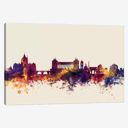 Rome, Italy On Beige Canvas Print #MTO404} by Michael Tompsett Canvas Artwork