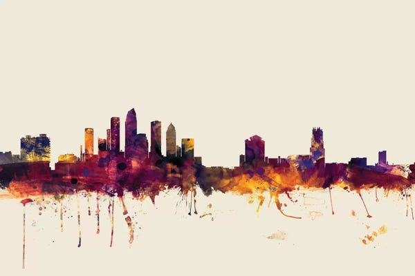 Florida: Tampa, Florida, USA On Beige by Michael Tompsett