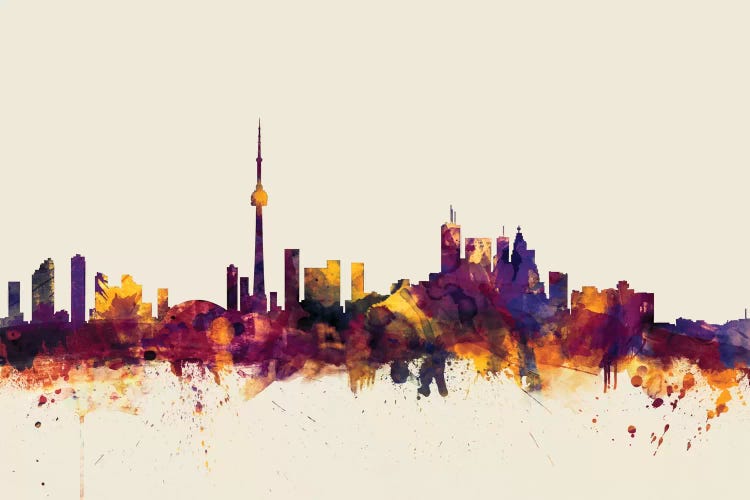 Toronto, Canada On Beige