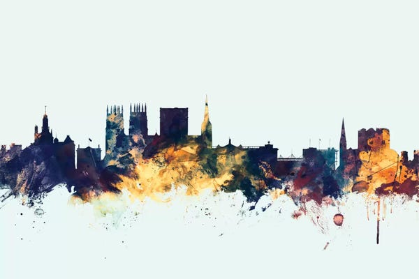 Blue Background Skyline Of York, England, United Kingdom