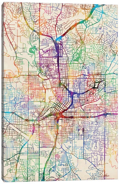 Atlanta, Georgia, USA Canvas Art Print - Atlanta Maps