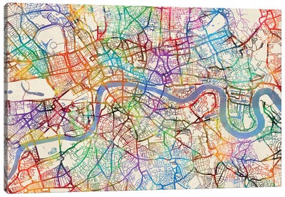 London, England, United Kingdom Canvas Art Print - Urban Maps
