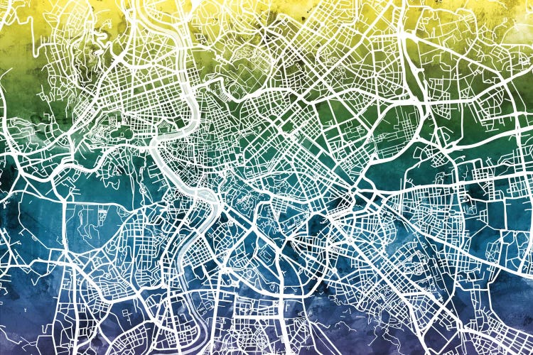 Gradient Map Of Rome, Italy