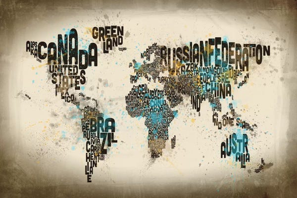 Globes: Drops Of Typography by Michael Tompsett