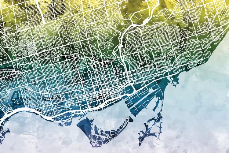 Gradient Map Of Toronto, Canada