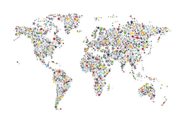 Kids Map Art: Stars For All by Michael Tompsett