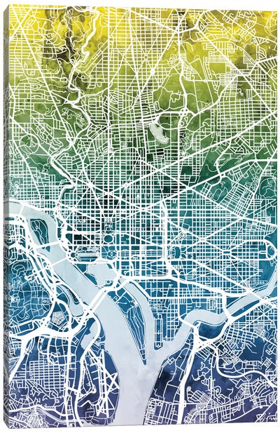 Washington, D.C., USA Canvas Art Print - Washington DC Maps