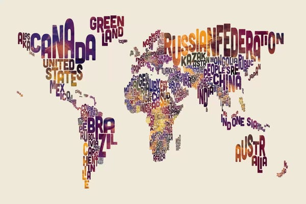 Globes: Typography I by Michael Tompsett