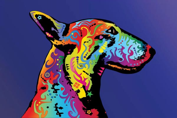 Terriers: Rainbow Bull Terrier Profile by Michael Tompsett