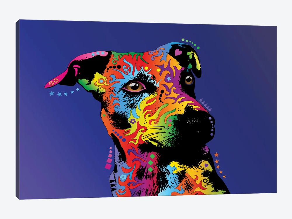Rainbow Jack Russell Terrier by Michael Tompsett 1-piece Art Print