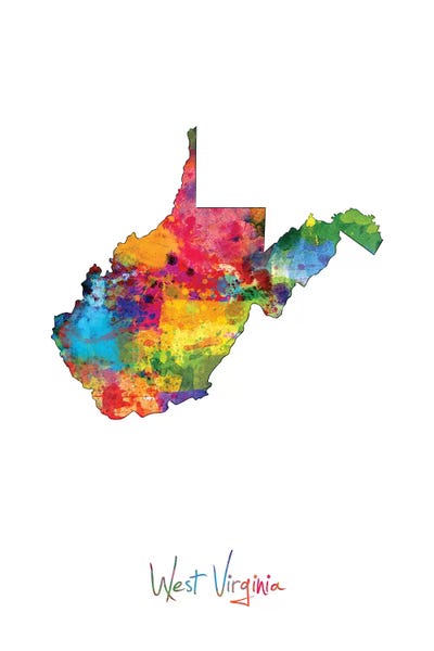 West Virginia: West Virginia Map by Michael Tompsett