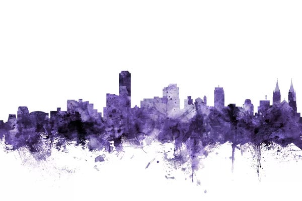 South Australia: Purple Adelaide, Australia Skyline by Michael Tompsett
