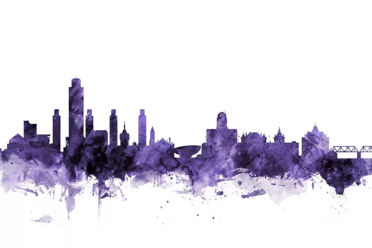 Purple Albany, New York Skyline by Michael Tompsett wall art