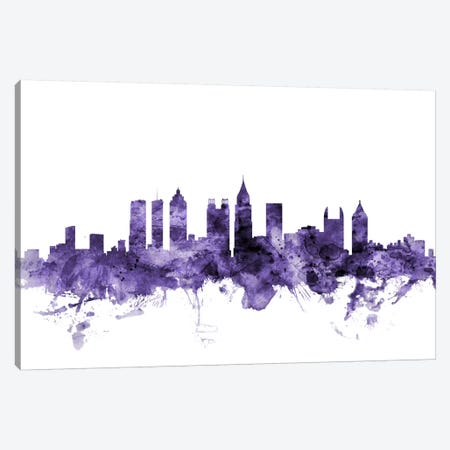 Atlanta, Georgia Skyline Canvas Print #MTO537} by Michael Tompsett Canvas Artwork