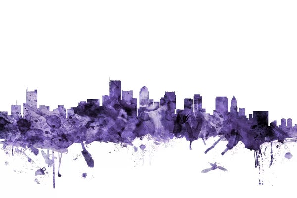 Massachusetts: Boston, Massachusetts Skyline II by Michael Tompsett