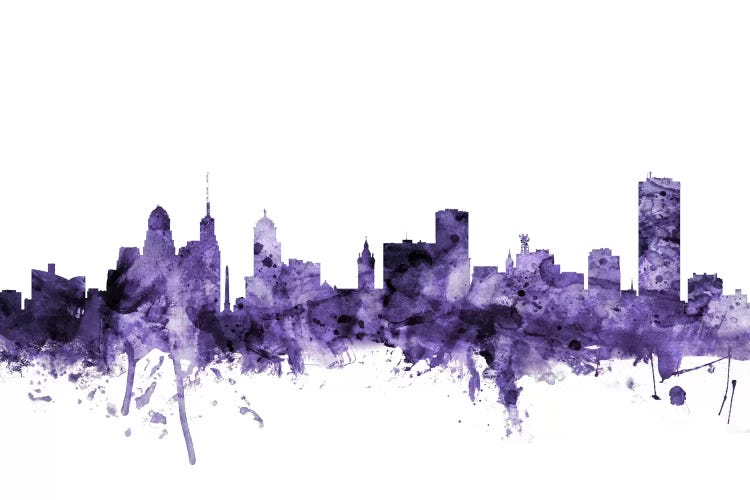 Purple Buffalo, New York Skyline