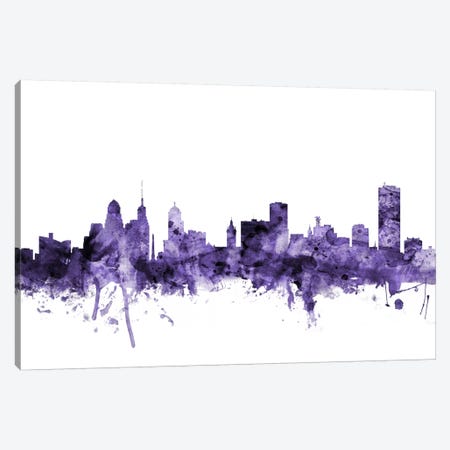Buffalo, New York Skyline Canvas Print #MTO559} by Michael Tompsett Art Print