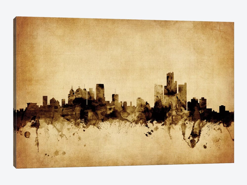 Detroit, Michigan, USA by Michael Tompsett 1-piece Canvas Print
