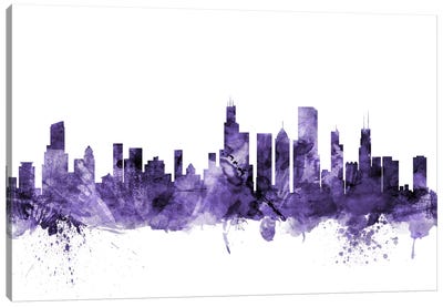 Chicago, Illinois Skyline Canvas Art Print - Illinois Art