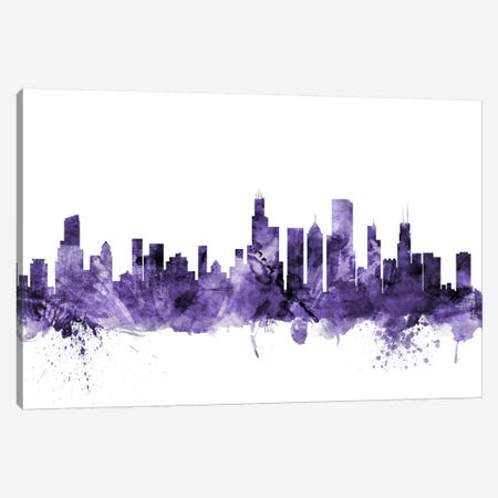 Chicago, Illinois Skyline Canvas Print #MTO568} by Michael Tompsett Canvas Artwork