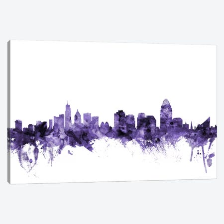 Cincinnati, Ohio Skyline Canvas Print #MTO570} by Michael Tompsett Art Print