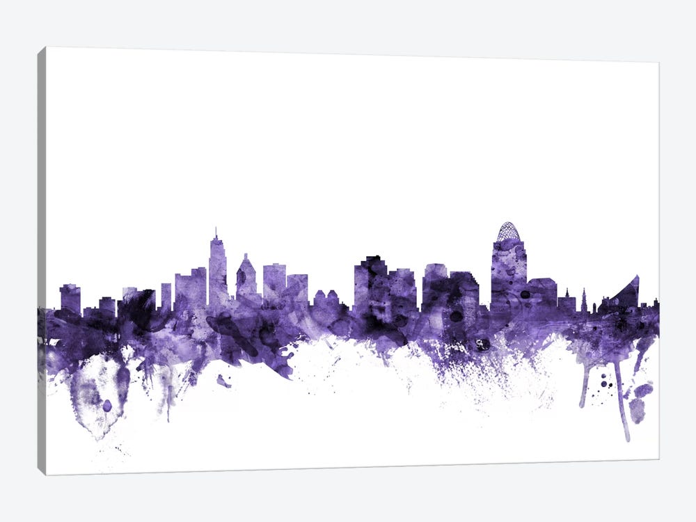 Cincinnati, Ohio Skyline by Michael Tompsett 1-piece Canvas Artwork