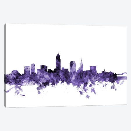 Cleveland, Ohio Skyline Canvas Print #MTO571} by Michael Tompsett Canvas Print