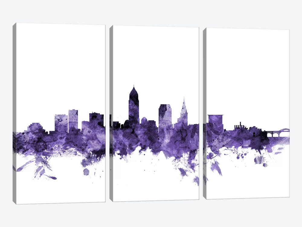 Cleveland, Ohio Skyline 3-piece Art Print