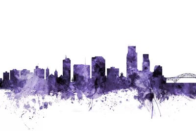 Corpus Christie, Texas Skyline by Michael Tompsett canvas print