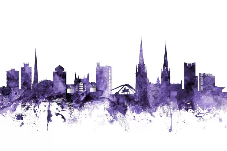 Purple Coventry, England Skyline